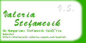 valeria stefancsik business card